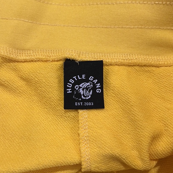 HUSTLE GANG men’s aslan pant cyber yellow with pockets. Size 3XL - Picture 5 of 12